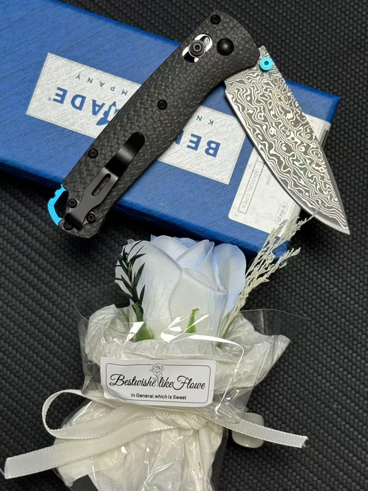 535 Tactical Multi-Tool, Carbon Steel Brazed Handle, High-Hardness Damascus Steel Blade, Outdoor Camping and Everyday Carry Tool Kit, Perfect Gift