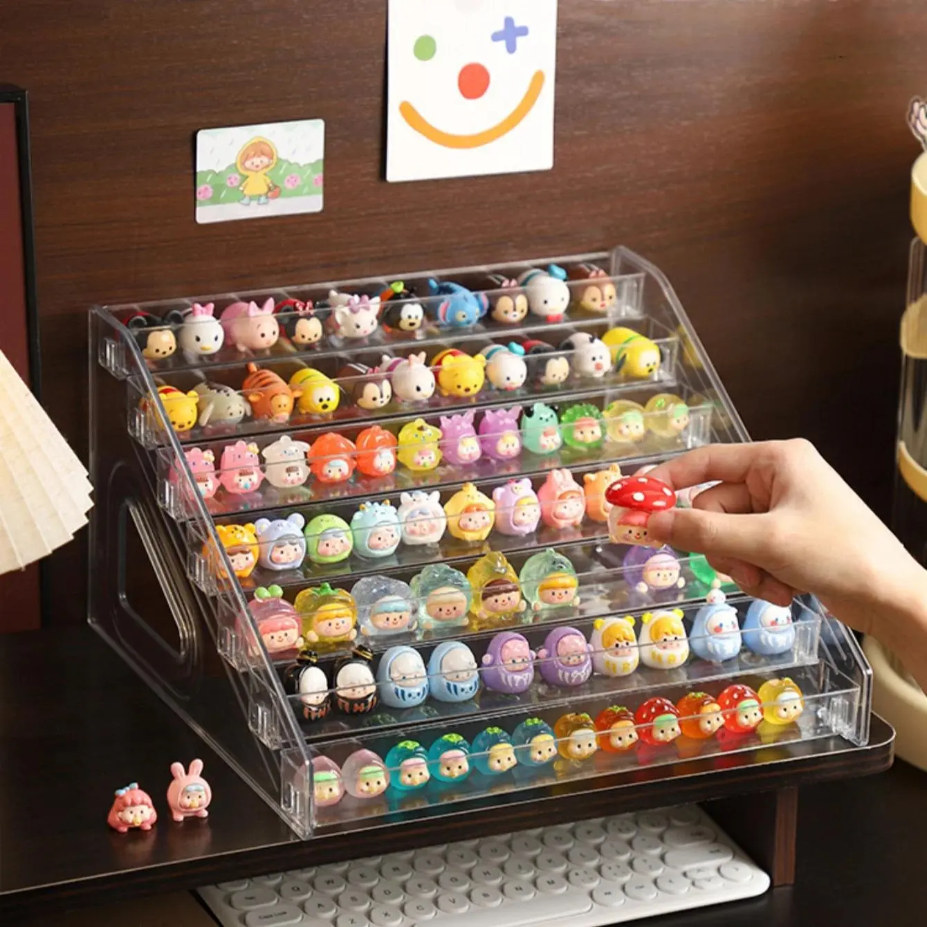 Acrylic Multi-layer Storage Display Rack Nail Polish Nail Polish Cosmetics Display Rack Cosmetic Display Stand, 3 Layers and 7 Layers Are Optional