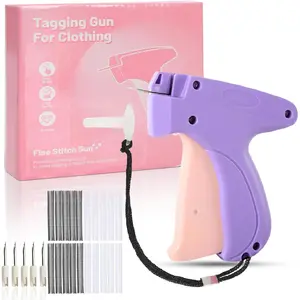 Stitch Gun Clothes Micro Stitch Tagging Gun Quick Clothing Fixer Hemming Tool Instant Repairs - Includes 6 Needle, 1000 Black & 1000 White Fasteners