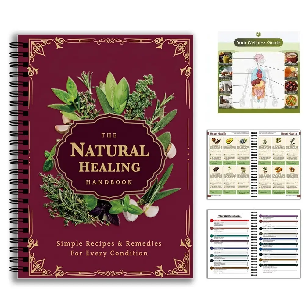 Natural Healing Handbook, Guide to Holistic Wellness, Essential Techniques for Mind-Body Balance, Self-Care Resource Book