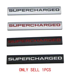3D Metal Supercharged Logo Rear Trunk Emblem Badge Car Sticker For Land Rover Range Rover Sport l405 l322 l494