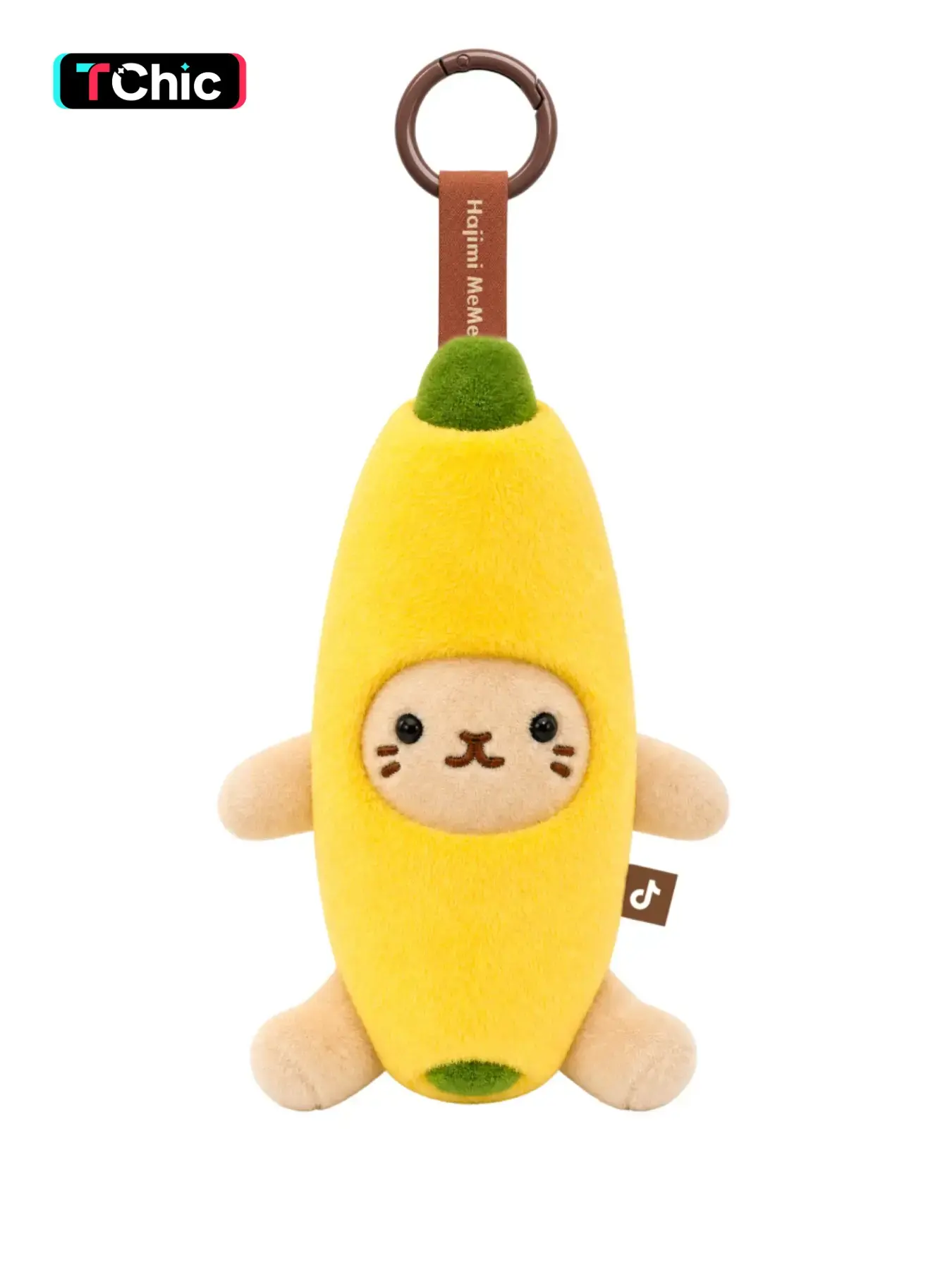 Hajimi Meme Banana Plush Keychain