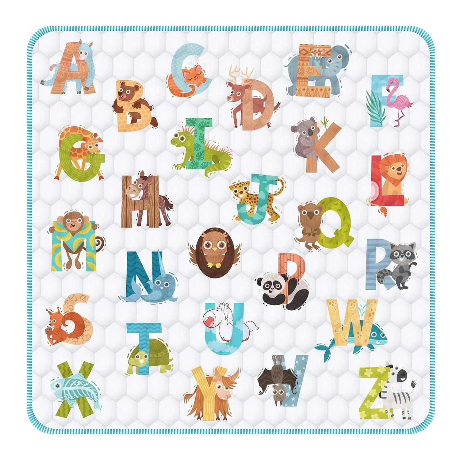 Baby Play Mat for Floor Playpen - 50" x 50" Thick One-Piece Crawling Mat, Odorless Non-Slip Cushioned Playmat for Infants, Babies, Toddlers, Foldable and Machine Washable(Gift)