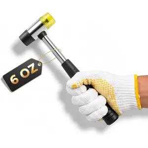 25mm Double-Faced Rubber Mallet Hammer – Soft Non-Marring Rubber , Lightweight & Shockproof with Non-Slip Handle, Durable Scratch-Free Tool for , Leather, Flooring, Tile & DIY