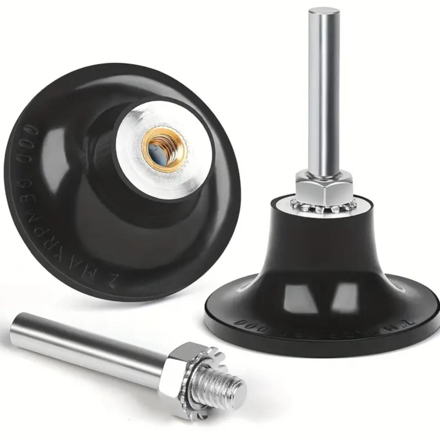 Versatile Die Grinding Attachment Kit, 2 Inch Roll Lock Pad Holders, with 1/4" Shanks Die Grinding for Drill Sanding Attachment Rotary Tools, Hardware, Heavy Duty, Industrial