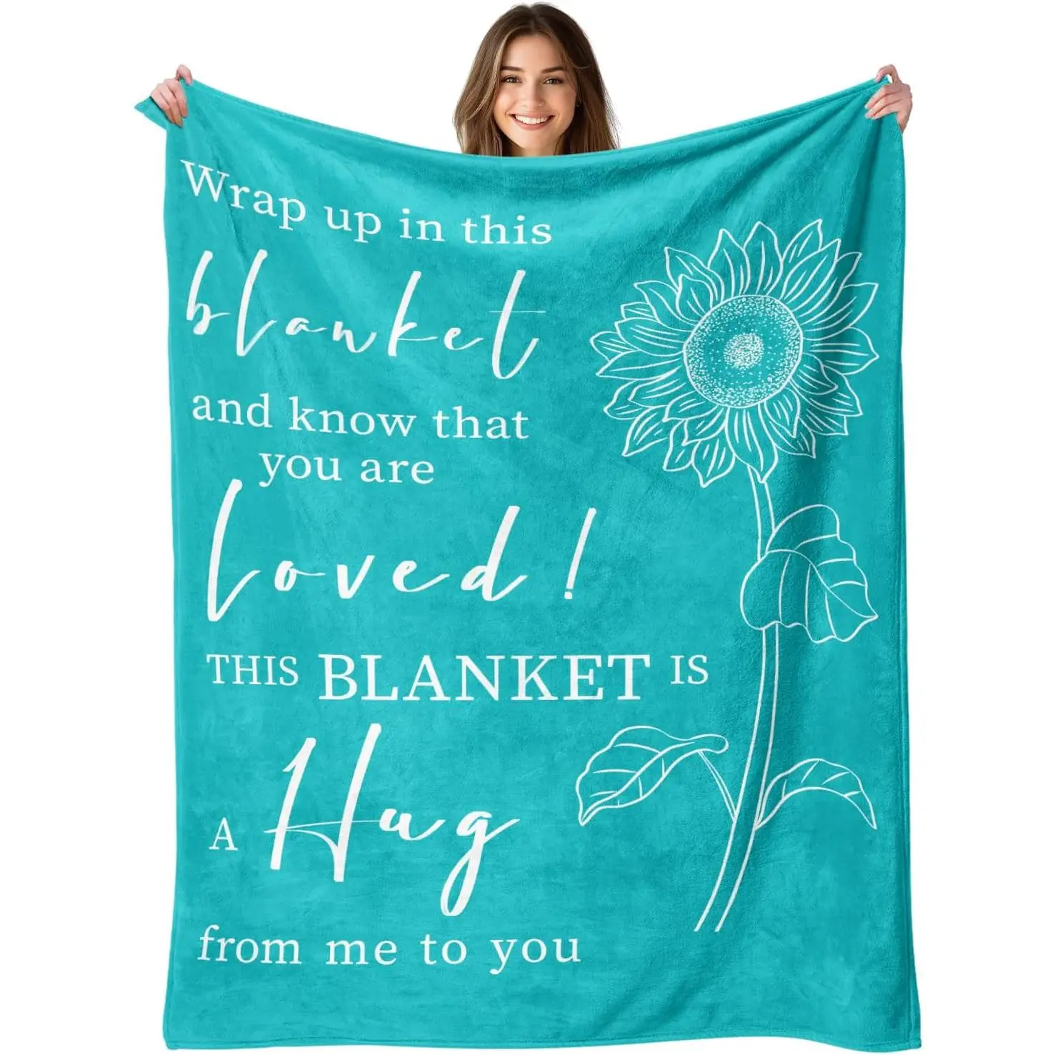 Healing Gift for Women - Comfort Blanket - Inspirational Gift for Women Battling Illness, Encouragement Gift for Sisters Post-Surgery Recovery| Hug Healing Gift, Recovery Throw, Cancer Care Gift, Inspirational Wellness Present for Her, Sister, Friend or
