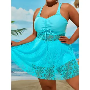 New Women'S 2pcs Split Swimsuit, High Waist Tummy Control High Stretch Beach Vacation Swimwear