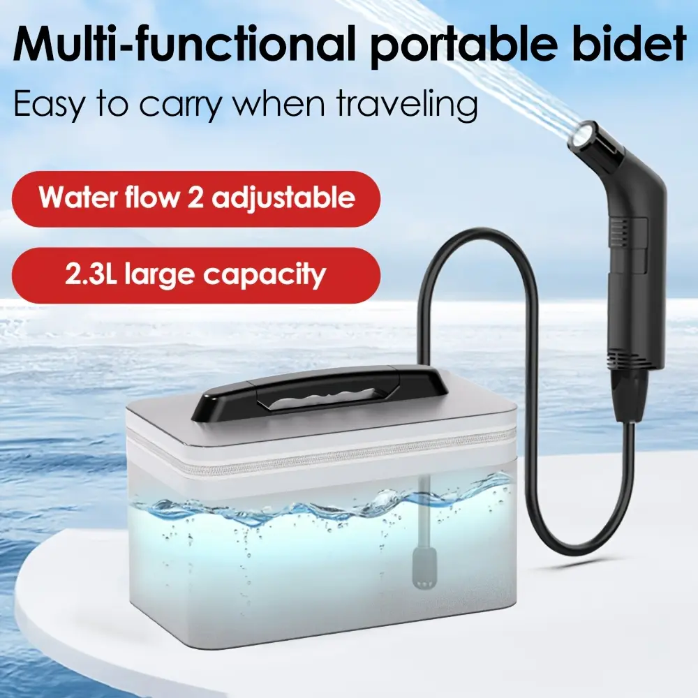 [Portable USB Rechargeable] Wower Handheld Portable Bidet Personal Shattaf Sprayer with 2 Adjustable Sprayer Modes, USB Type-C Rechargeable Travel Washer for Men & Women Bathroom, Outdoor Hiking, Muslim Shower, Hygiene Cleaning, Postpartum Care, Quiet Mot