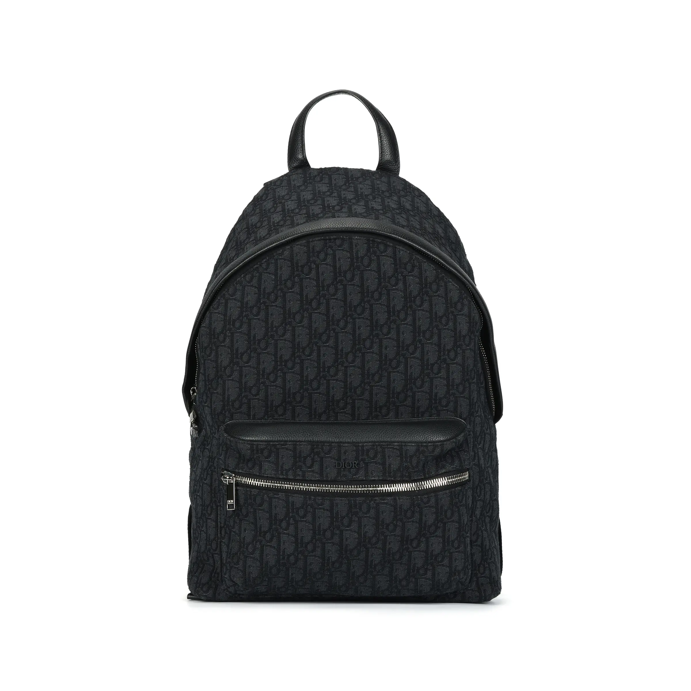 Dior Rider Oblique Embroidered Monogram Jacquard Fabric Backpack for Men, Classic Style in Black