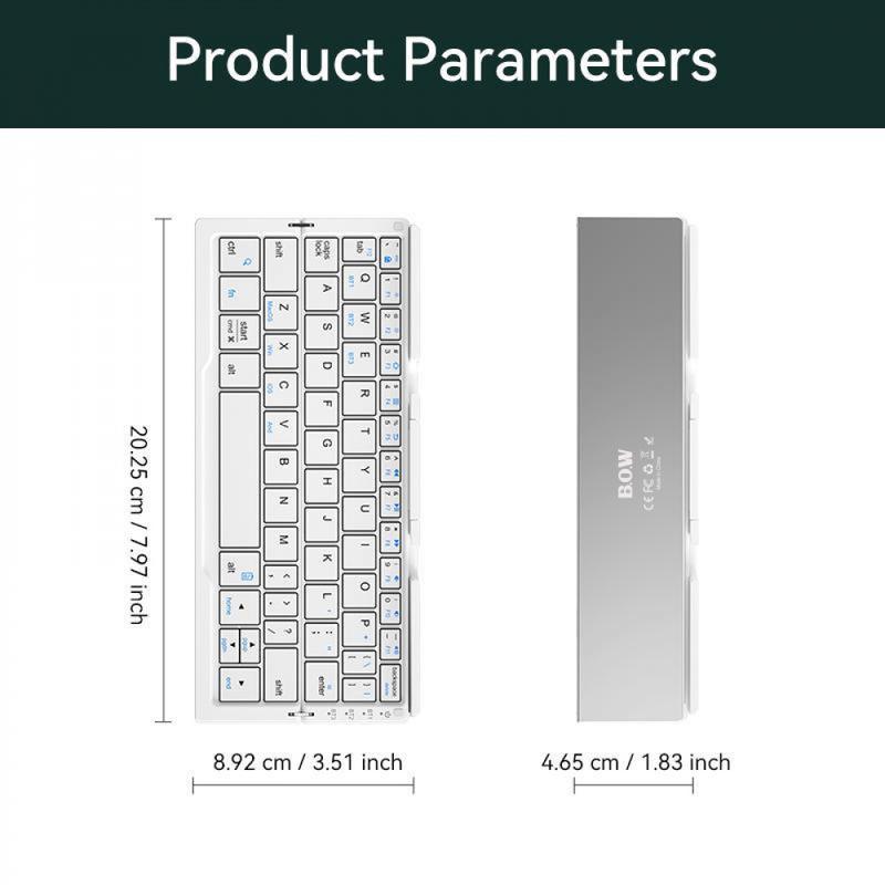 Multifunctional Keyboard Charging Wireless Bluetooth-Compatible Keyboard, Foldable Keyboard With Hidden Stand & Bag, Portable Keyboard For Phone & Tablet, Tech Gadgets
