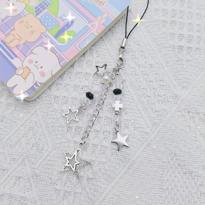 Star Design Chain Phone Lanyard, Decoration Creative Design Decorative Hanging Pendent, Portable Cell Phone Strap for Women & Girls, Phone Charm, Phone Accessories