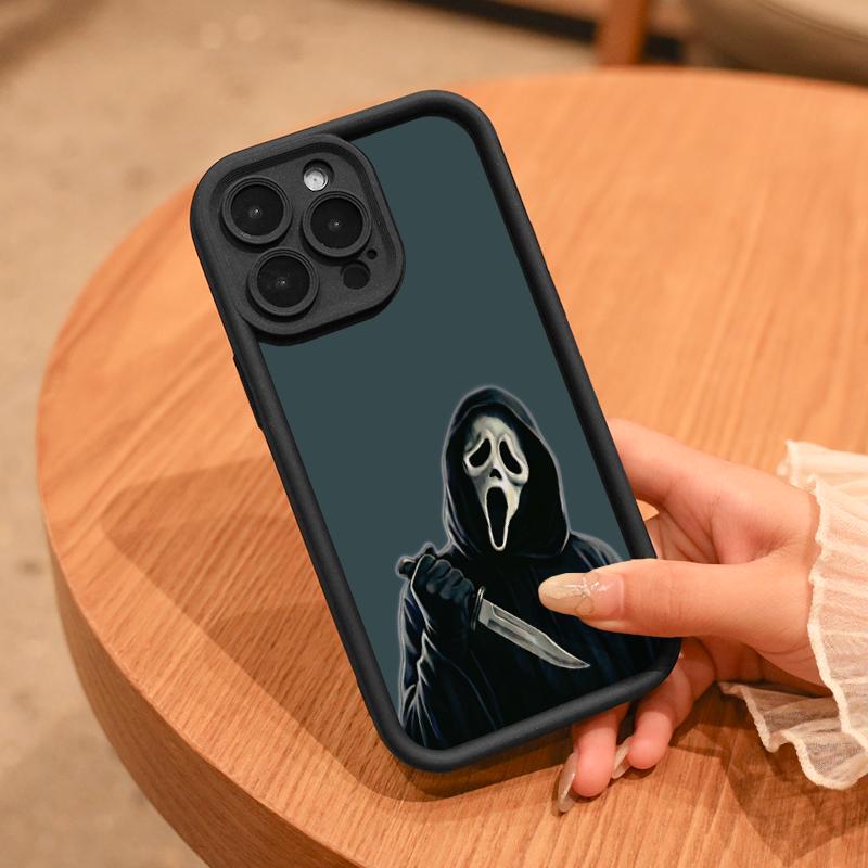 Scream Ghostface Knife -Teal/Charcoal blue color scheme for iPhone17/17PROMAX/17PRO/16/15/14/13/12/GALAXYS21/S22/S23/S24 Celestial Eye Layered Phone Case compatible with multiple models Cool trend BOBOJT558001