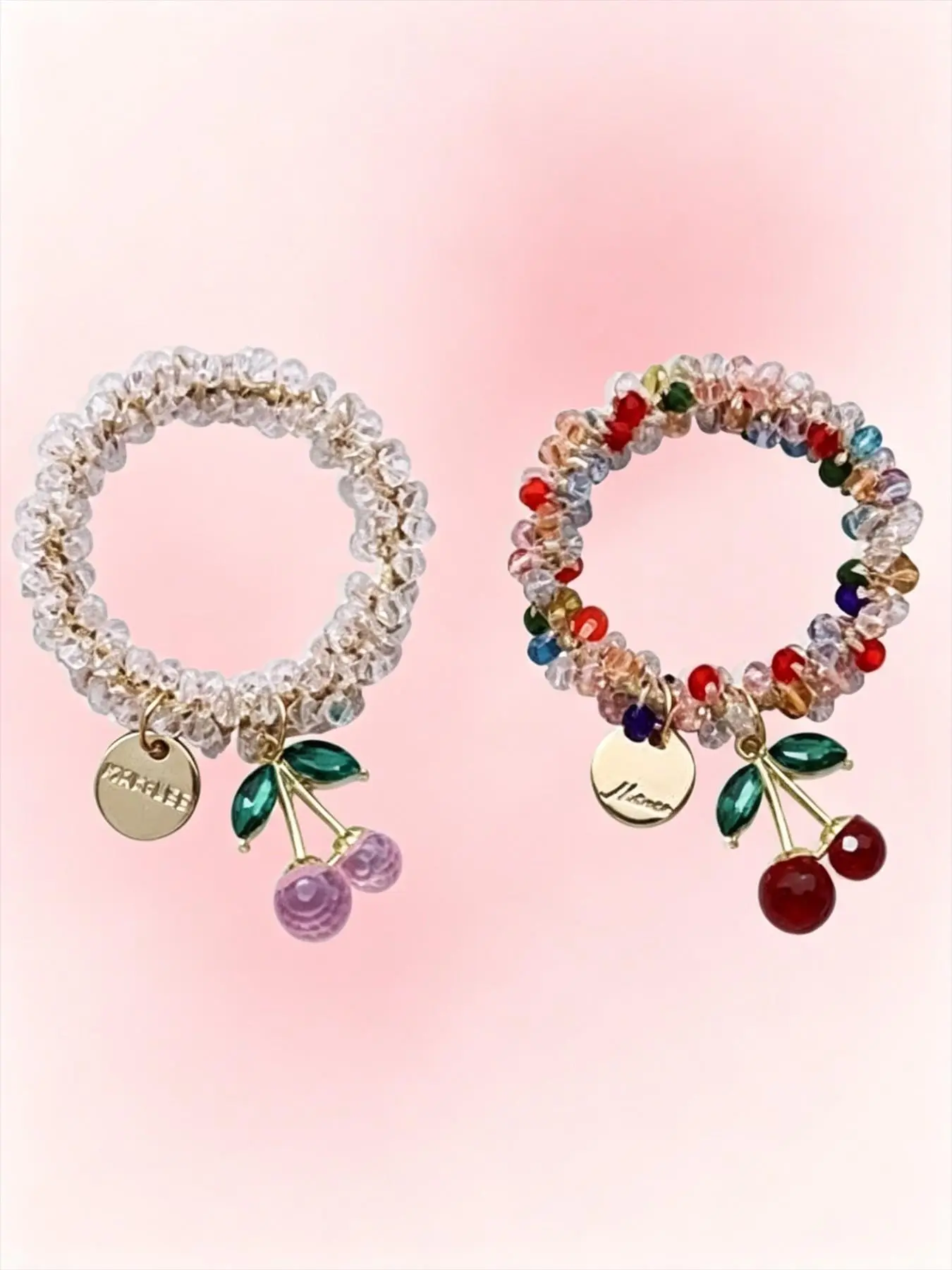 2 in 1 Rhinestone Beaded Hair Tie & Bracelet, Adjustable Elastic Ponytail Holder, Trendy Multi-Use Hair Accessory for Daily Women