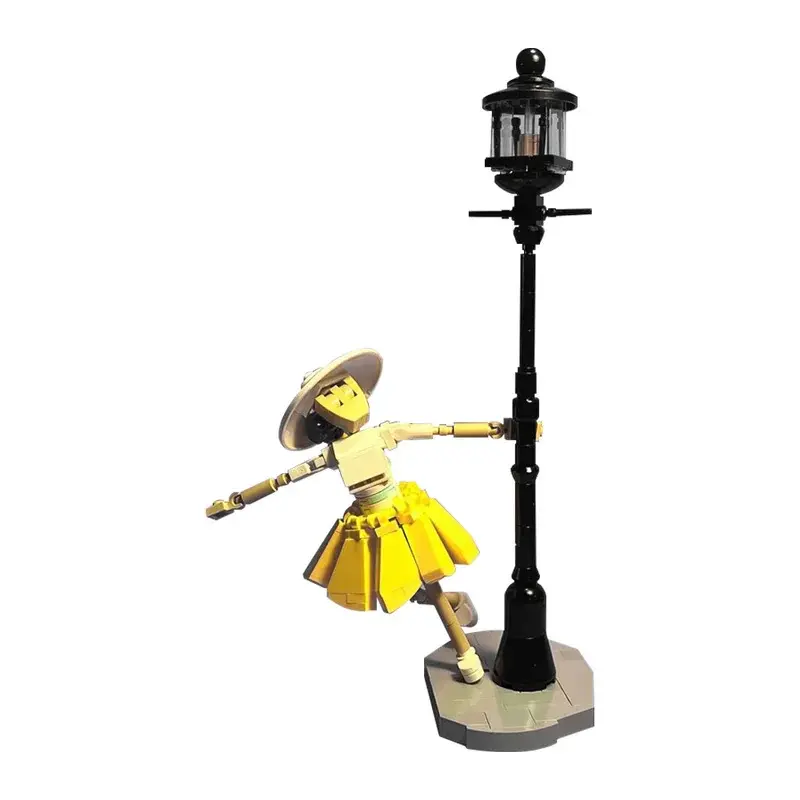 MOC-229604 Paris Dancer Building Blocks Streetlight Dancer Figure Brick Toy Gift for Adults Music Lovers