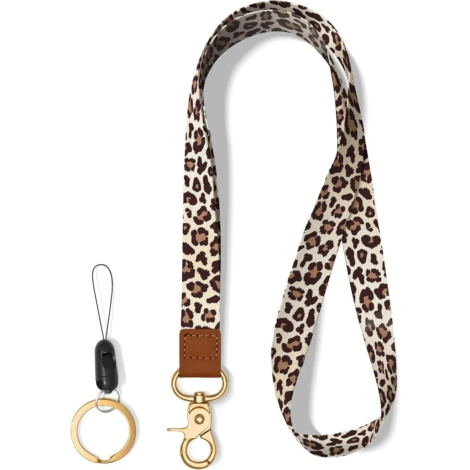 Cute Cartoon Lanyard for Women, 18" Long Polyester Neck Strap with Detachable Buckle for Keys, ID Badge Holder, Wallets & Bags, Synthetic, Multiple Colors, Soft Polyester, Cartoon Print