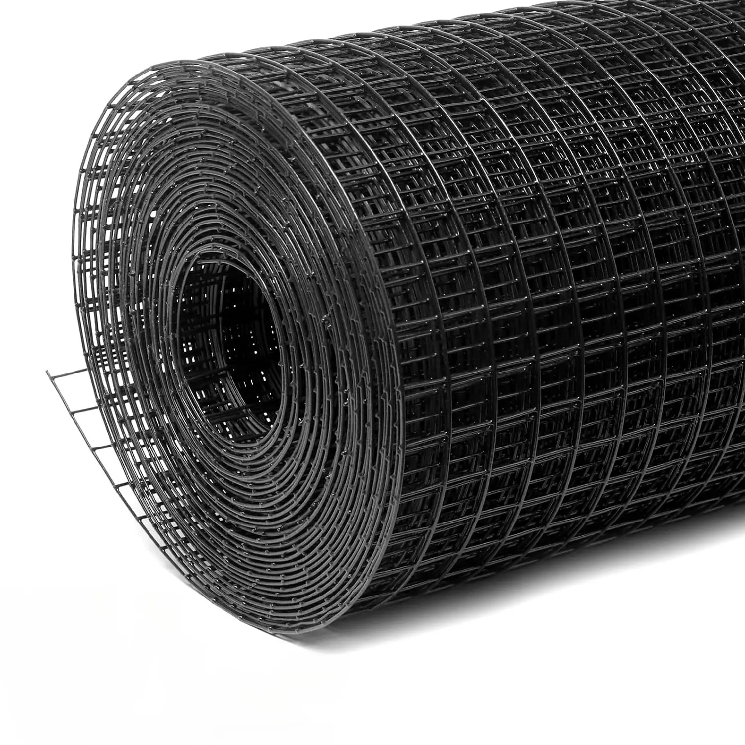 Black Hardware Cloth 1/2inx48inx100ft, Chicken Wire Fencing, 19Gauge, Vinyl PVC Coated Mesh, Welded Wire mesh, Perfect for Gopher Wire, Rodent Mesh, Tree Guard, Chicken Coop