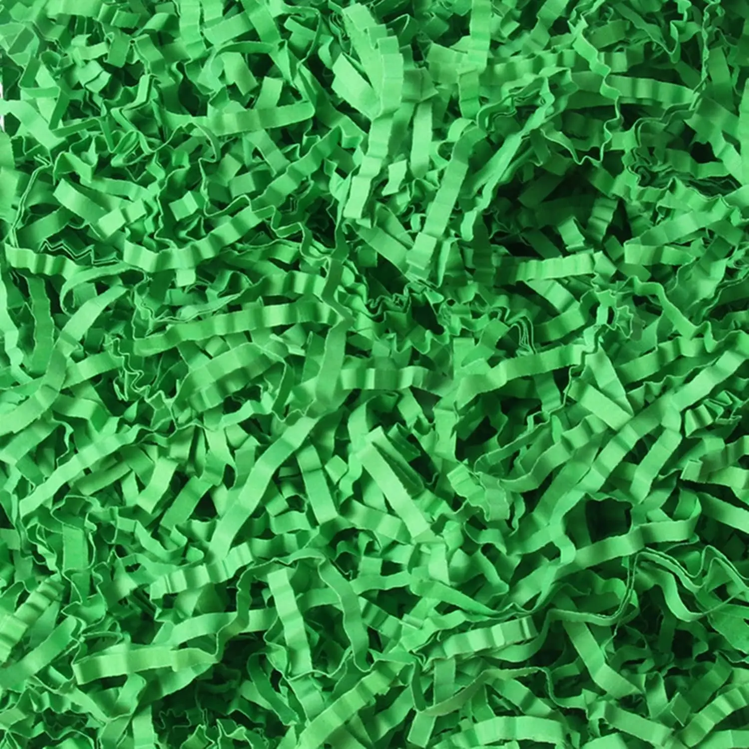 Crinkle Cut Paper Shred Filler, Shredded Paper for  Box, Crinkle Paper Cut Paper Easter Grass Tissue Paper for  Wrapping & Basket Filling (Green)