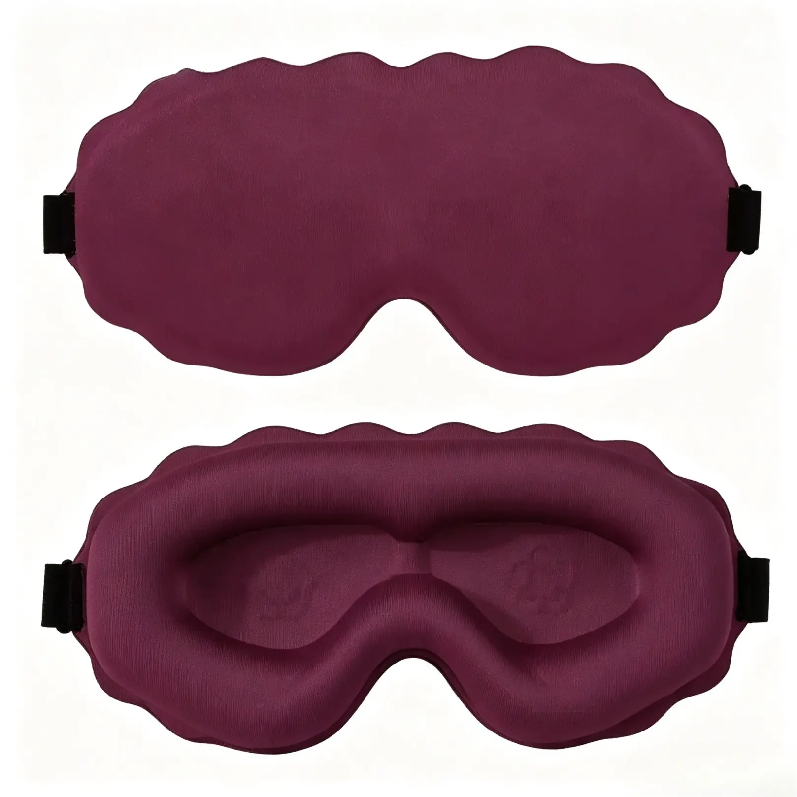 3D Contoured Sleep Mask for Men and Women, Ultra-Soft Polyester with a Lash-Safe Shape for 100% Blackout, 1 Size Fits All Sleep Aid, Sleep Aid Products