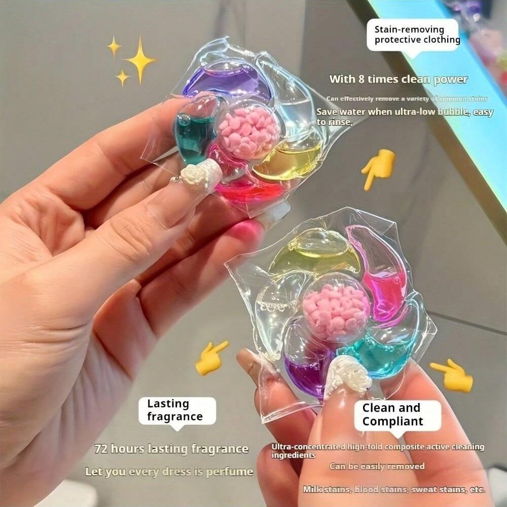 20/30/50pcs 6-In-1 Laundry Detergent Beads, Multi-Purpose Cleaning Solution, Easy to Use & Portable, Perfect for Home & Travel