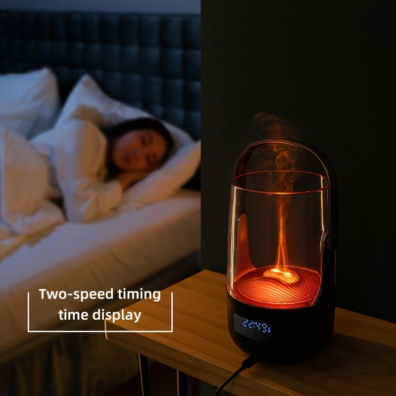 Flickering Flame Diffuser  Vintage 200ML remote control Humidifier with Timer & Auto Shut-Off for Relaxation room decor valentine day gift Smart Aromatherapy Diffuser essential oil aroma diffuser Aroma Diffuser with LED