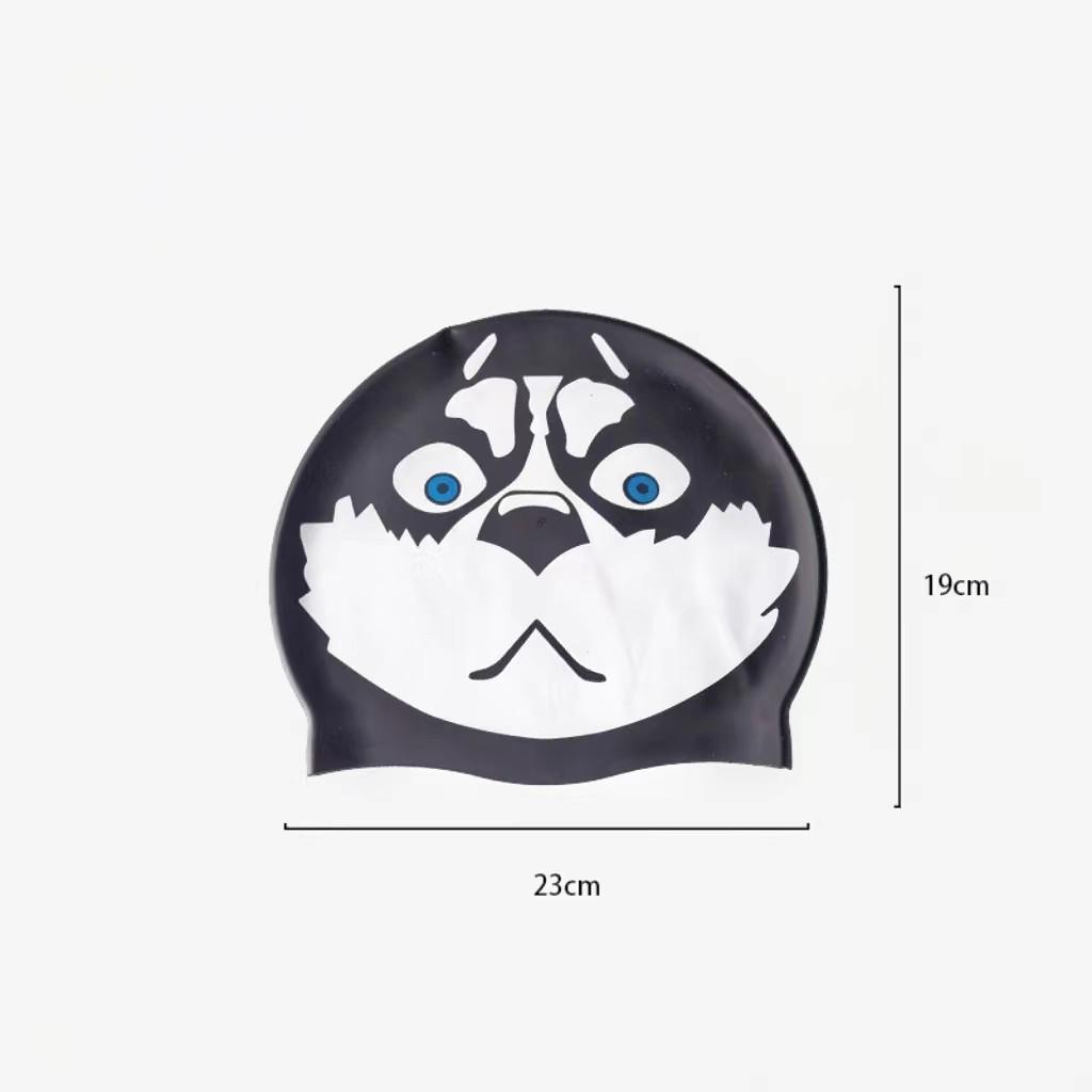 Husky silicone swimming cap is funny, high elasticity is increased, and it does not restrain the head. Cute swimming cap, the same waterproof swimming cap for men and women.