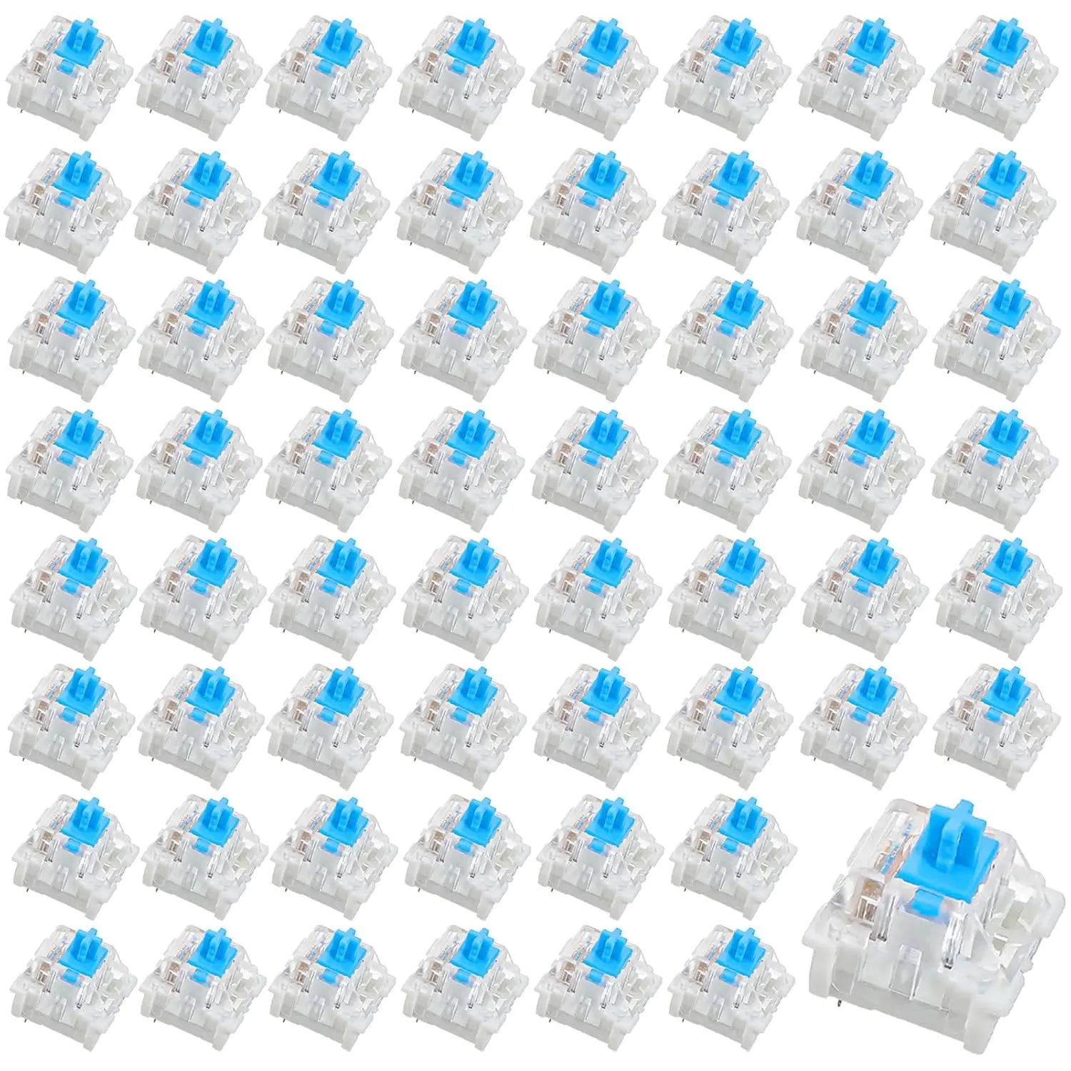 40 count Mechanical Keyboard Switches 3 Pin Blue Keyboard Clicker  Clicky Switches  Clicker Pre-Lubricated Keyboards Accessories for Mechanical Gaming Keyboards