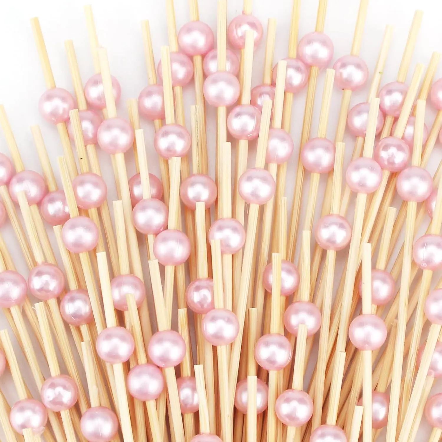 200 PCS Pink Cocktail Toothpicks for Appetizers, Coctail Skewers Sticks