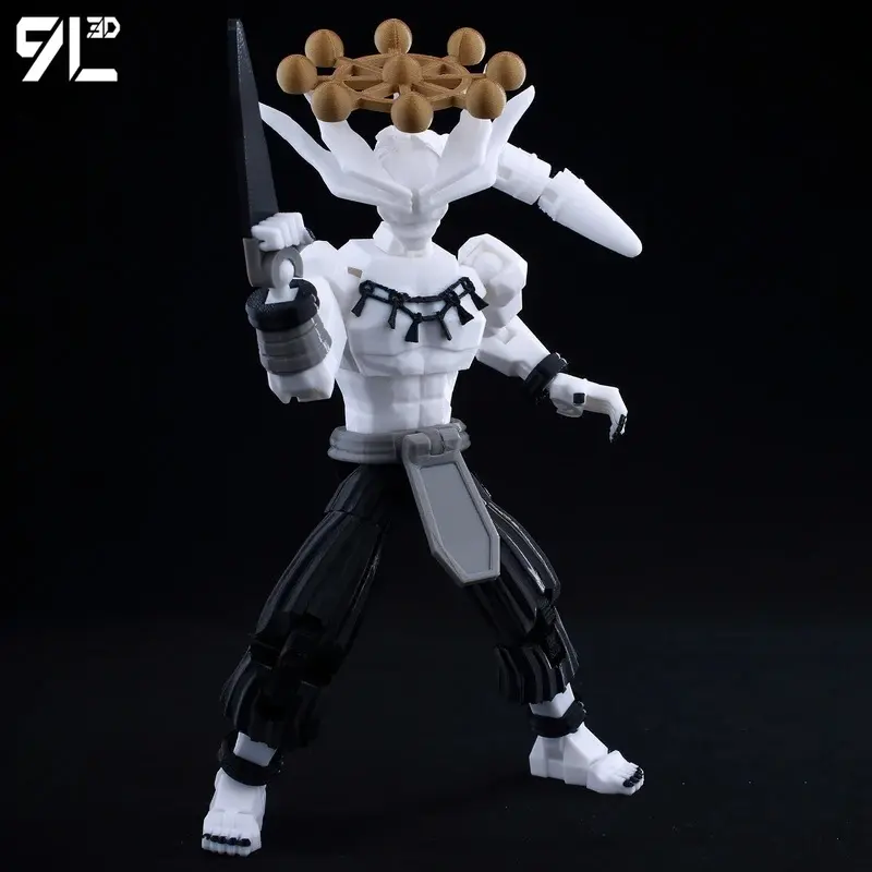 9L3D Printed Jujutsu Kaisen Mahoraga Action Figure, Multi-Jointed Poseable Titan13 T13 Anime Model Collectible Kit, Gift for Anime Fans Collectibles