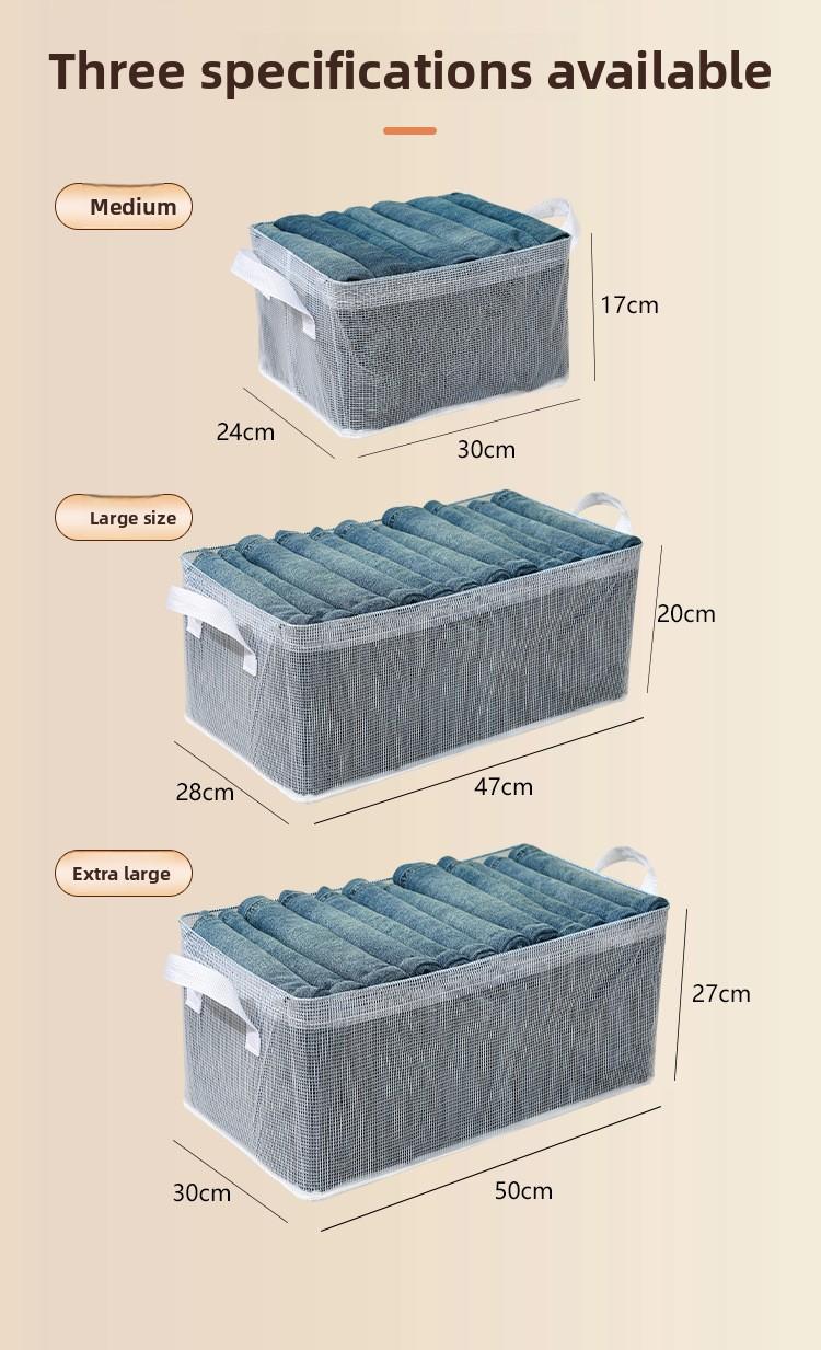 Transparent Clothes Storage Box, Drawer Organizer for Underwear Pants, Home Closet Organizer, Wardrobe Storage Container