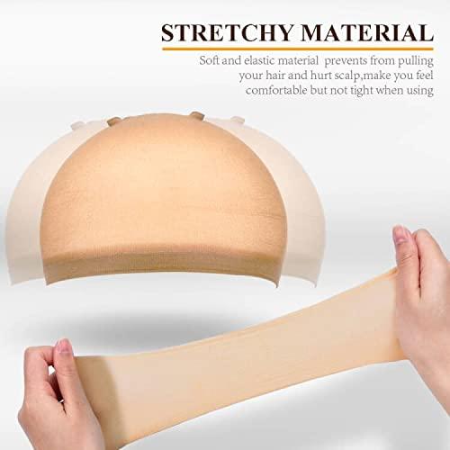 Bling Hair Gifts 2 Pcs Wig Cap For Lace Front Wig, Invisible Stocking Caps Sheer Wig Cap, Transparent Wig Cap For Women