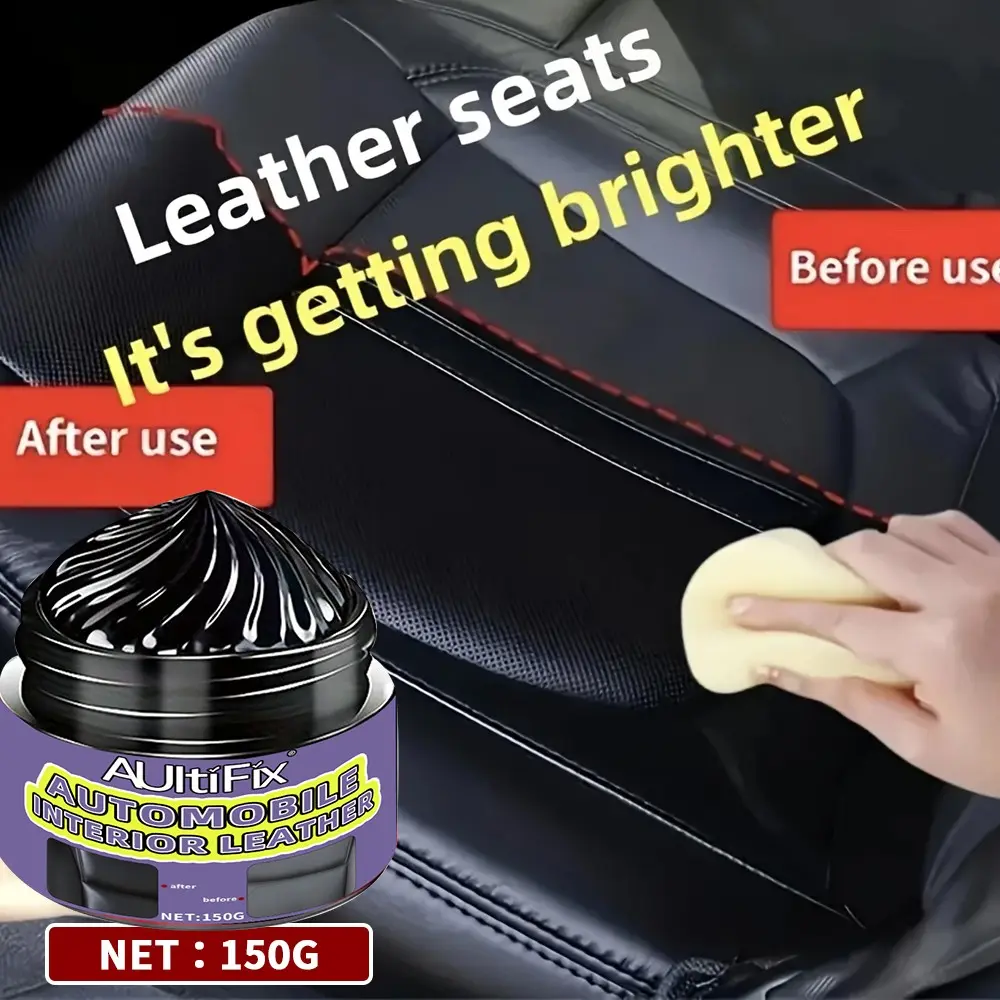 150g Car Interior Leather Care Cream | Revive Old Leather, Prevent Dry Crack, Dustproof Polishing Balm