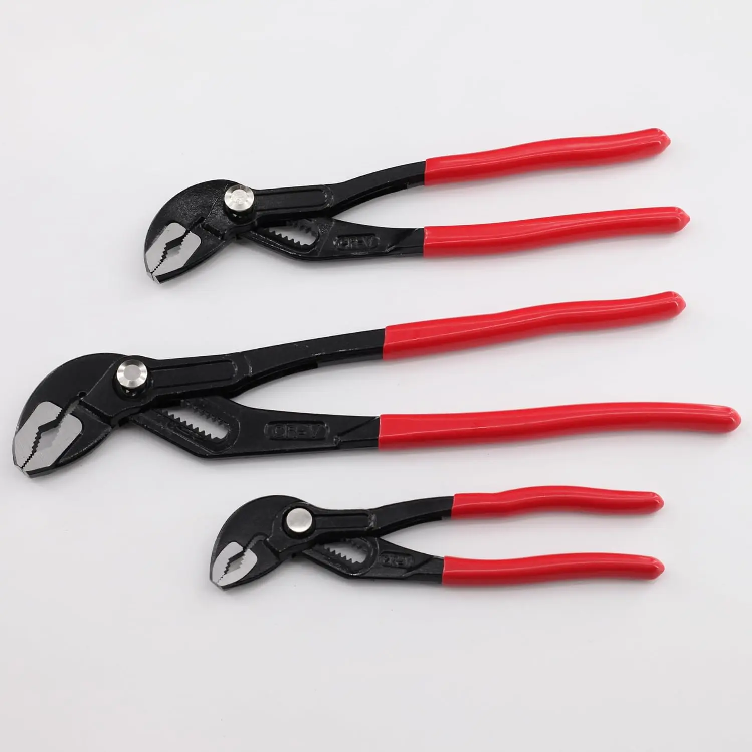 Groove Joint Pliers Set, 7-inch, 10-inch, 12-inch, Water Pump Pliers, CR-V Steel, 3-Piece