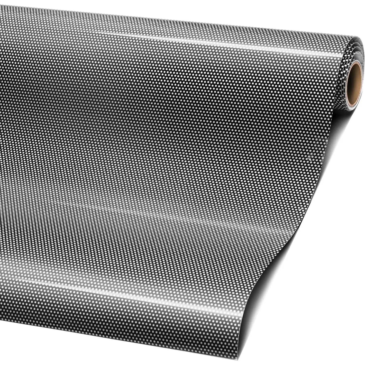 -Way Perforated Black Vinyl  Window Film Adhesive Glass Wrap Roll (50ft x 54 inches)