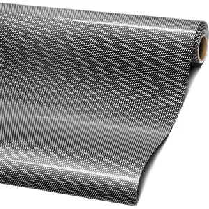 Black Perforated -Way Vision Vinyl Automotive Window Wrap Roll (1.5ft x 4ft)