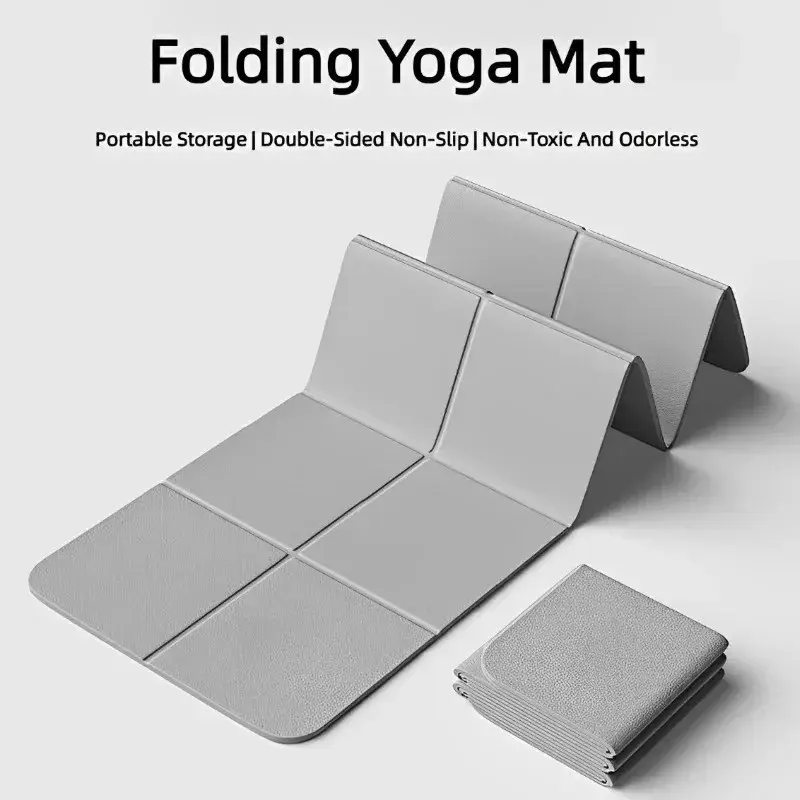 Foldable Yoga Mat,4mm Thick,TPE Material,Easy to Store Travel Exercise Mat for Yoga Pilates Home Workouts And Floor Exercises.