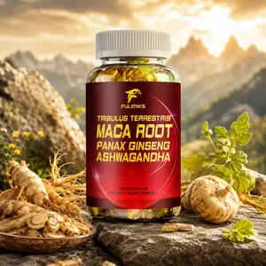Maca Root Capsules, with Tribulus Terrestris, Maca Root, Panax Ginseng, Ashwagandha, Support Vitality, Immune, for Daily Wellness, Packaging May Vary
