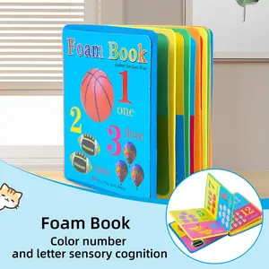 Educational Cognitive Development Book, Vocabulary Card Book, English Alphabet and Numbers Learning, Rounded Design, Drop-Proof Eva Book