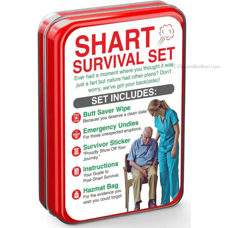 Fart Survival Underwear Pack - Humorous Gift 2025, Disposable Underwear, Hazmat Bag, Wet Wipe & More, Birthday Prank for Men, Unique Stocking Stuffer by FartCC45LinenHueBoutique