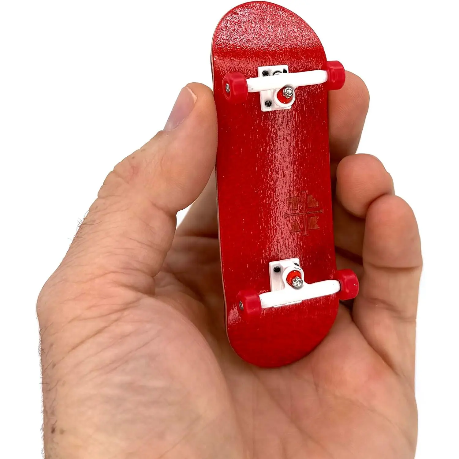 Prolific Cherry Bomb Complete Wooden Fingerboard Assembly Kit - 32mm Shaped Deck, Polyurethane Bearing Wheels, Upgraded O-Rings, Unisex Setup for Teens+ (Fingerboarding Equipment)