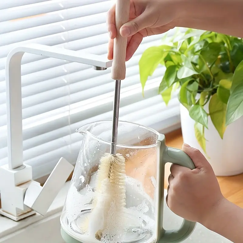 1pc Cup Brush, Washing Cup Brush Tool, Soy Milk Crusher Special Dead Angle Home Kitchen Long Handle Cleaning Brush