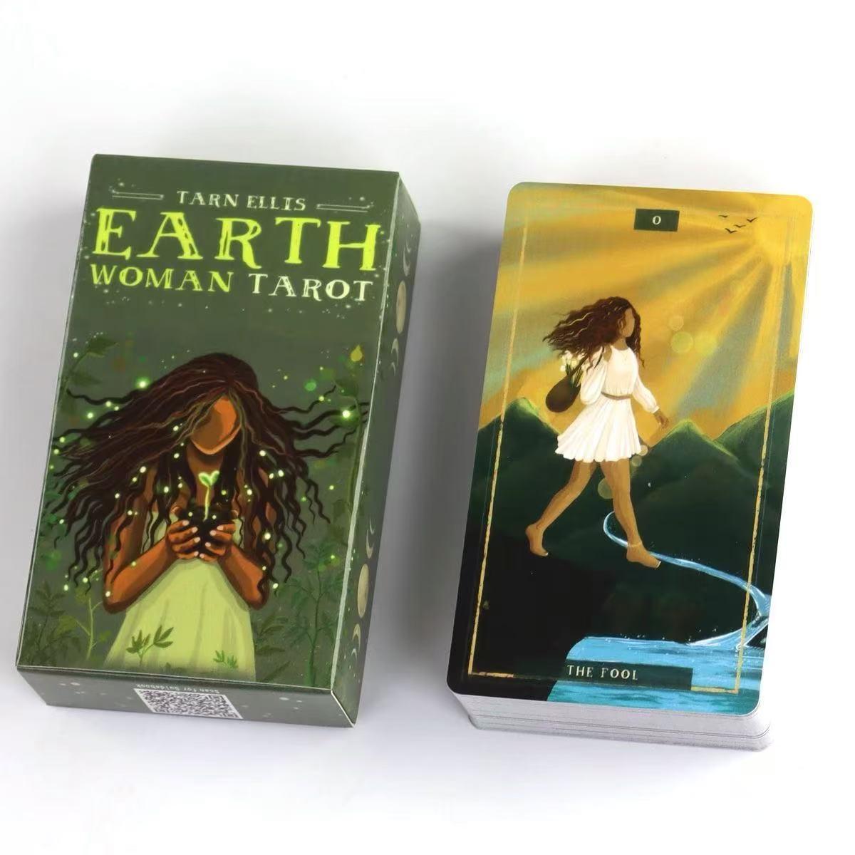 Earth Woman Tarot Card Game, 1 Box Tarot Card Game, Casual Party Table Game, English Card Game for Adults, Durable Tarot Cards, Tarot Card Decks