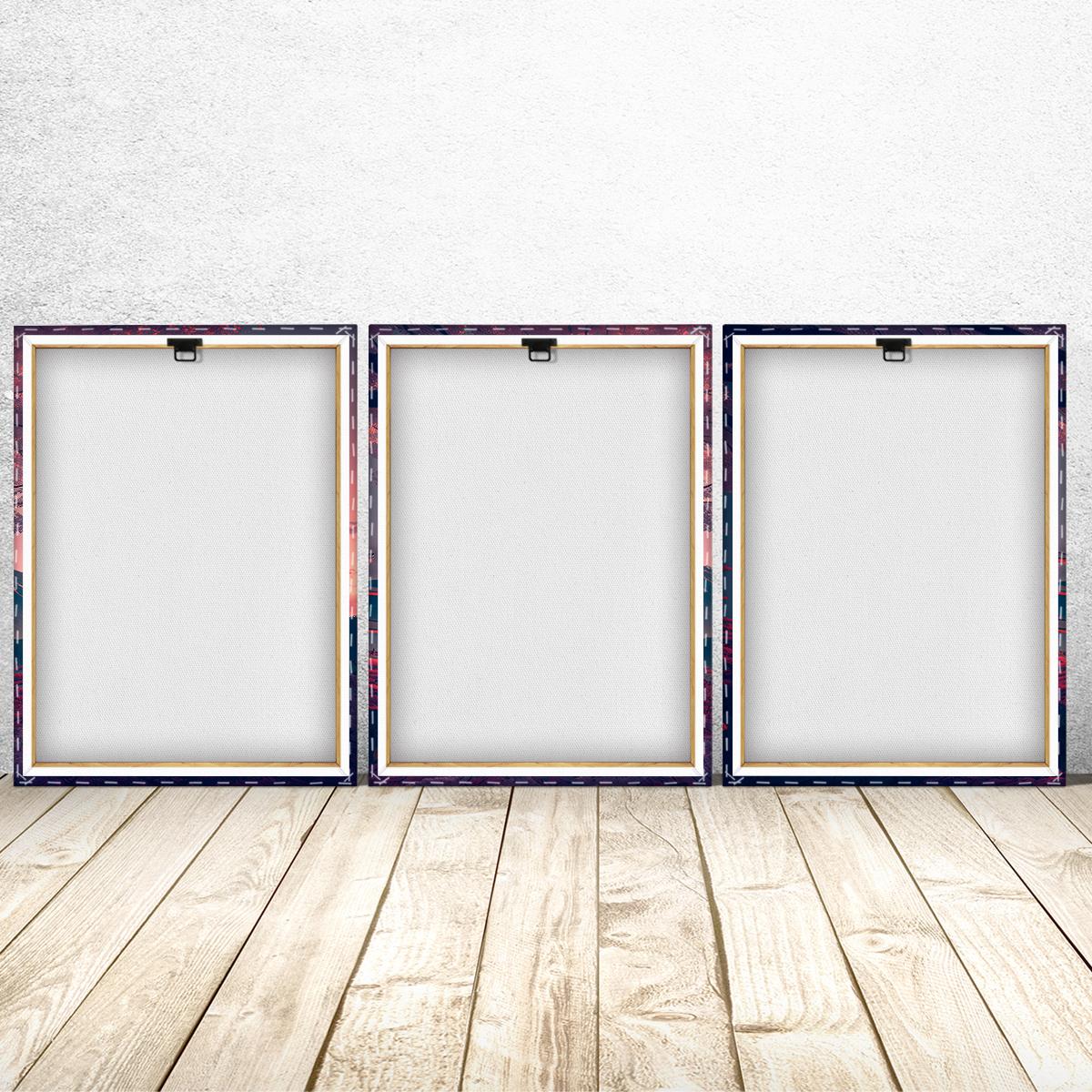 Wooden Framed Canvas Painting, 1-3 Counts/set Water Proof Japanese Style Scenery Canvas Poster, Modern Art Wall Decoration, Home Wall Decor