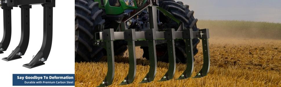 GARVEE Plow Scarifier Implement: Versatile Removable Tractor Cultivator with 6 Scarifier Shanks, 48-Inch Width, Designed for CAT-0 & CAT-1 ATV/UTV, Perfect for Efficient Tilling and Soil Preparation