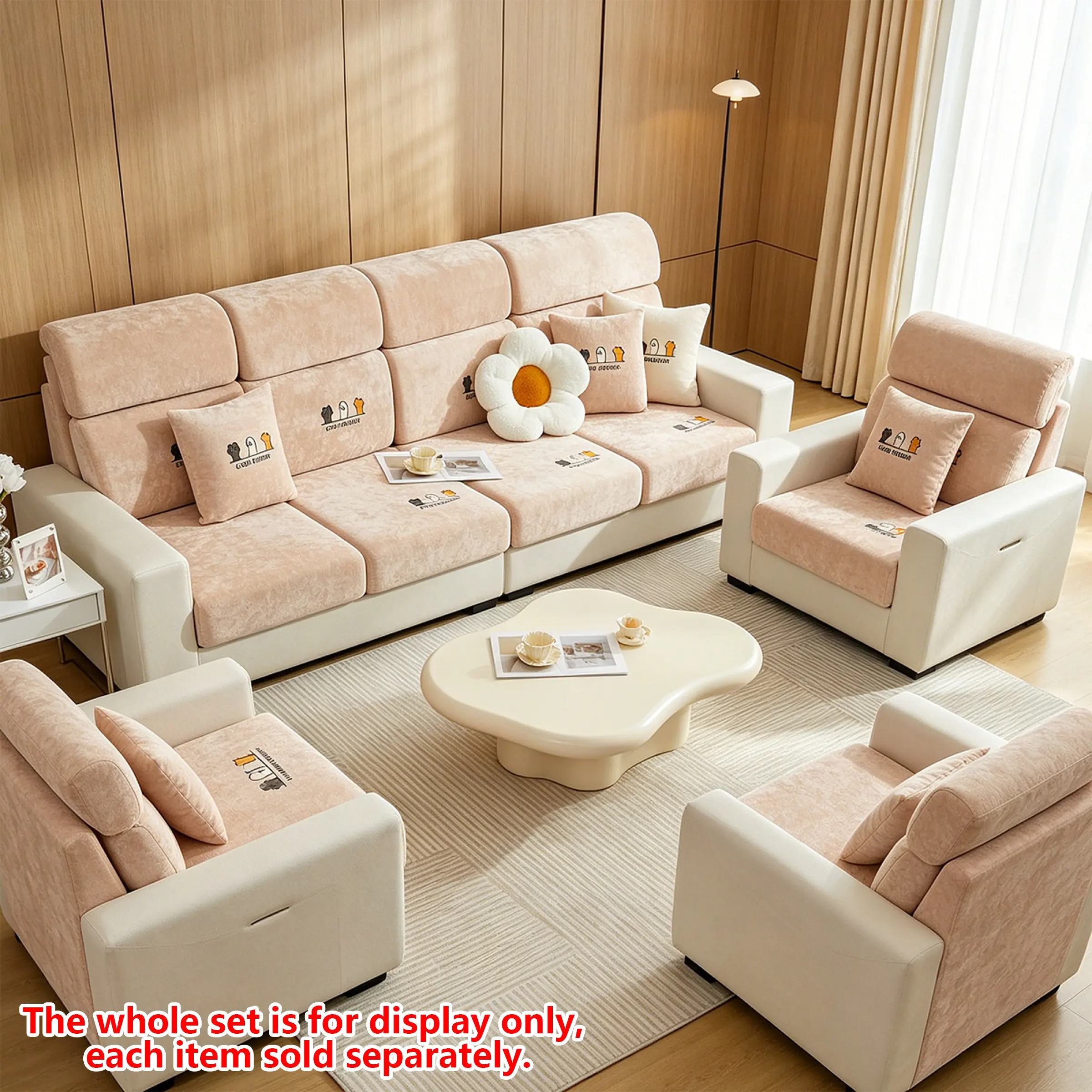 Classic Luxury Cartoon Embroidered Sofa Cover, Non-Slip Durable, Pet-Friendly, Fits 1-4 Seater & L-Shaped Sofas, Multi-Color Options
