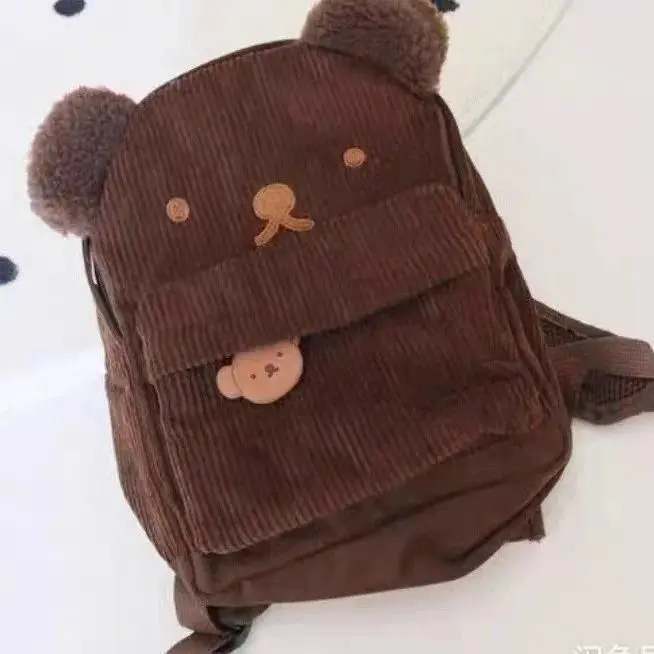 New Rabbit Ears Bear Cute Kindergarten School Backpack Daily Miffy Unisex Childrens Bookbag Trendy Design