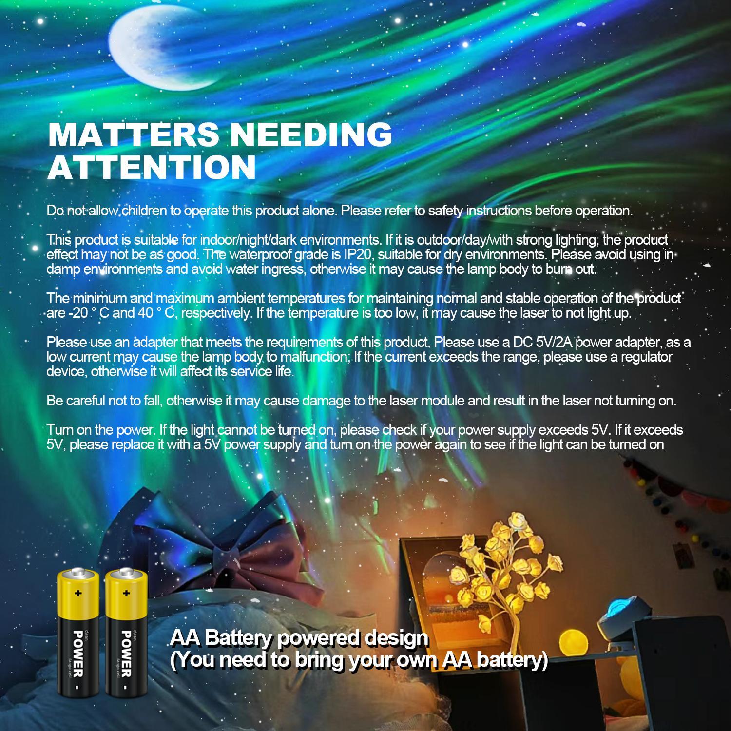 USB Rechargeable Aurora Projector Night Light, Galaxy Projector with Remote Control, Decorative Ambient Light for Home Bedroom Living Room