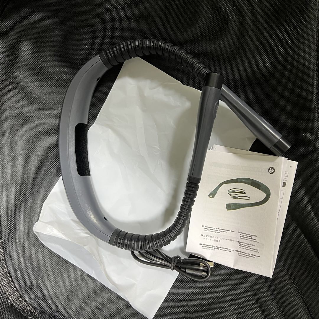 Rechargeable LED Neck Light, Bendable Reading Light, 3 Colors, 6 Brightness Levels, For Reading, Camping, Repairing, Outdoor Camping