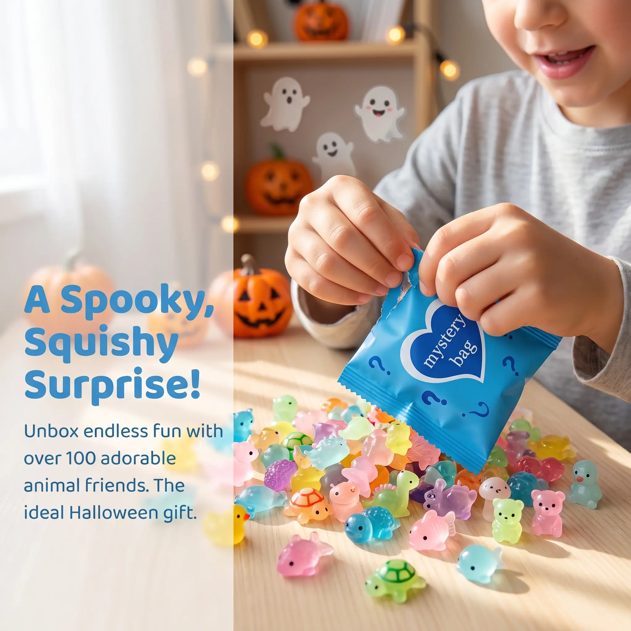 Luminous Magical Artistic Lightweight Mini Glow-in-the-Dark Animal Resin Desktop Statues, 10/20/30/50/100pc Random Color Surprise Mystery Bags - Dollhouse DIY Craft Mini Gifts, Home Decor,dorm essentials Halloween-YY2