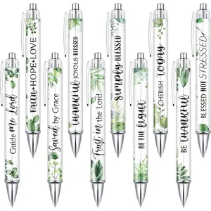 10pcs Christian Pens, Women's Religious Ink Pen, Inspirational Quotes, Bible Verses Ballpoint Pen, Fun Office Supplies, Suitable for Men and Women