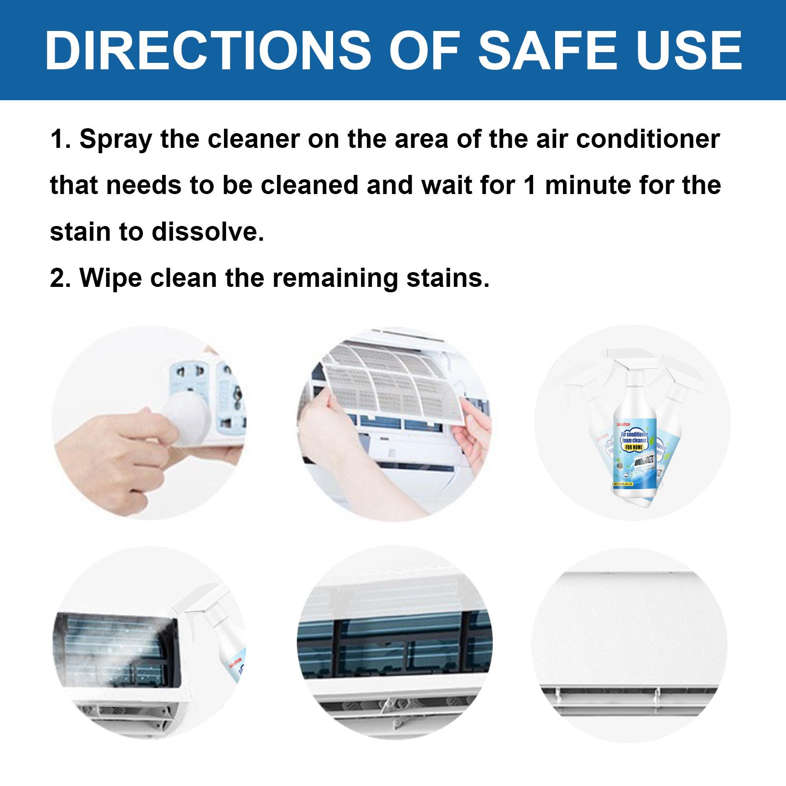 Jakehoe Air Conditioner Foam Cleaner For Home, Air Conditioning Purification Cleaning Decontamination Odor Removal Inside And Outside Machine Cleaning
